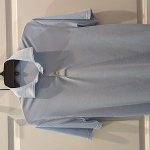 Southern Tide Blue and White Polo